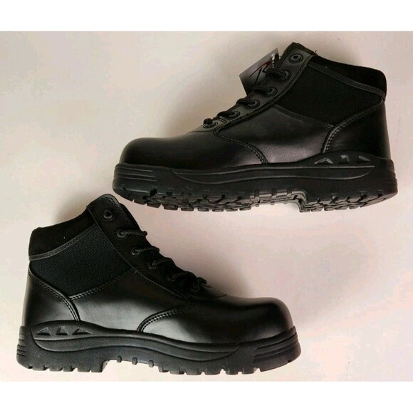 Black Forced Entry Boots Leather Tactical Public Safety Comfort Low Work Boot 6" - Picture 5 of 7